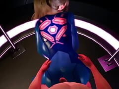 Samus Throws Her Perfect Suited Ass Back On a Big Cock