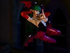 Morrigan Floats Pretty And Invites A Big Dick Into Her Mouth
