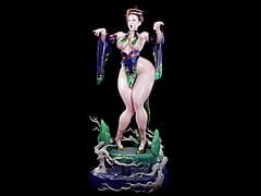 Chun Li in a Beautiful Costume that Barely Covers Her Huge Ass and Tits