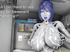 Sexy Android Lady Demonstrates That She Uses Cum Instead of WD-40