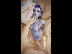 Widowmaker's Lips Are Delicately Touched As She's Fucked From Behind