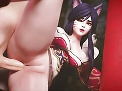 LOL Ahri With Cat Ears Getting Her Tight Pussy Pounded