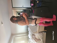 Crossdressing sissy taken a fat 10 incher.  Cum on cock and ducks it clean them fucks herself to another orgasm