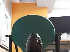 Anal practice with the 72mm egg shaped plug under the stretching session 052.  20220603