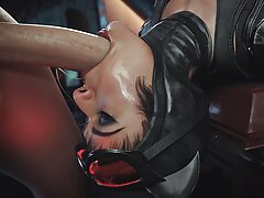 Intense Blowjob, Hard sex (Black cock breaking Catwoman's asshole) Rescraft