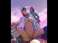 Dusty from Fortnite Rides Her Enemy in Cowgirl With Her Tits Out