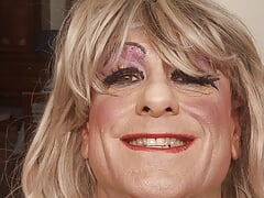 Crossdresser sissy getting herself off