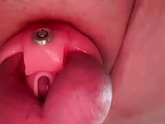 Chubby Boy fucks himself with a BBC Dildo