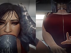 Lm19 & X3D Intense anal sex delicious tasty big ass swallowing huge cock in her tight anus sweet intense pleasure hard sex