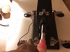 Evelynn fucks her first ever sex machine and is loving it!