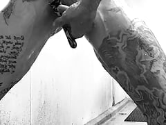 In the shower