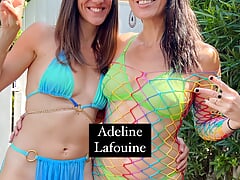 Lesbian duo with Adeline Lafouine anal big dildo fist and double fist for our asses