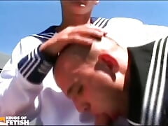 Two Horny Sailors Blow Their Big Dicks and Have Intense Anal Fuck on the Boat