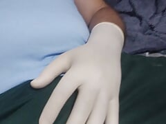 Fucked by a Dildo and Gloved!